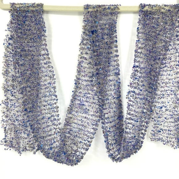 Other - Blue Beaded table runner or other decoration or scarf!